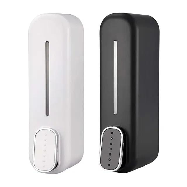 Wall Mount Hand Liquid Shampoo Shower Gel Dispenser for Hotel Bathroom White